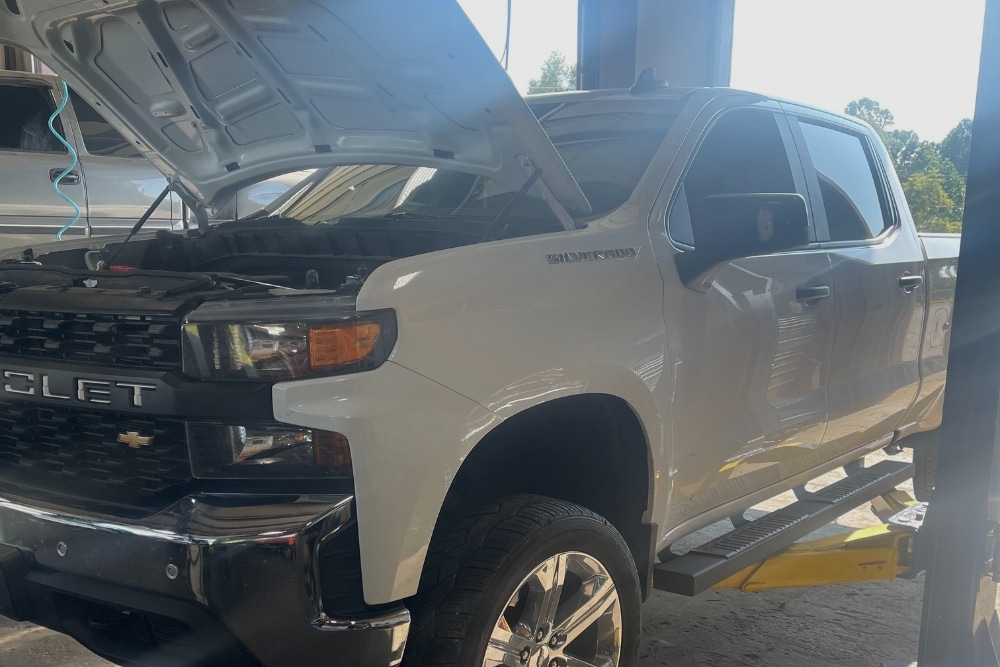 Winter Auto and Diesel Maintenance in Jamestown TN At Independent Auto and Diesel Repair. Vehicle in auto repair shop for winter auto maintenance